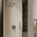 Orabella Preciosa Gun metal light - Shower set εντοιχισμού με Μπαταρία λουτρού, εντοιχισμού 2 σημείων, κεφαλή Φ250  με βραχίονα και τηλέφωνο ντουζ με σπιράλ και επιτοίχειο στήριγμα