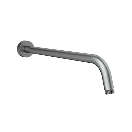 Βραχίονας Ντουζ Στρόγγυλος 40 cm - Gun Metal Light