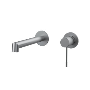 Orabella Terra Gun Metal Light - Μπαταρία νιπτήρος, εντοιχισμού 2 οπών