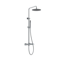 Orabella Terra Gun Metal Light - Στήλη ντουζ με στρόγγυλη κεφαλή Φ250