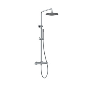 Orabella Terra Gun Metal Light - Στήλη ντουζ με στρόγγυλη κεφαλή Φ250