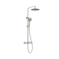 Orabella Terra Brushed nickel - Στήλη ντουζ με στρόγγυλη κεφαλή Φ250