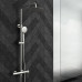 Orabella Terra Brushed nickel - Στήλη ντουζ με στρόγγυλη κεφαλή Φ250