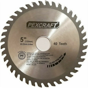 PEXCRAFT Δίσκος ξύλου για γωνιακό τροχό 125mmX40 δόντια 00664