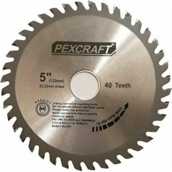 PEXCRAFT Δίσκος ξύλου για γωνιακό τροχό 125mmX40 δόντια 00664