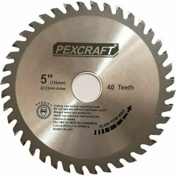PEXCRAFT Δίσκος ξύλου για γωνιακό τροχό 125mmX40 δόντια 00664