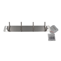 SIDIRELA Κρεμάστρα τοίχου 4 θέσεων inox 270 X 70 E-3409 