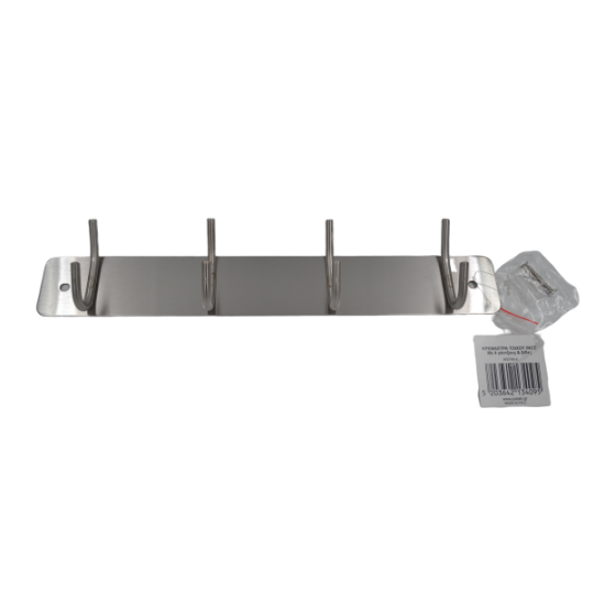 SIDIRELA Κρεμάστρα τοίχου 4 θέσεων inox 270 X 70 E-3409 