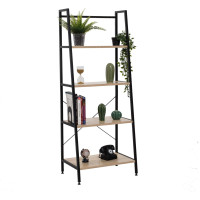 SIDIRELA Ραφιέρα μέταλλο-ξύλο με 4 ράφια 60Χ32Χ148cm