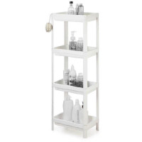 SIDIRELA Ραφιέρα bianco με 4 ορόφους 35.5Χ23Χ100cm Ε-3809