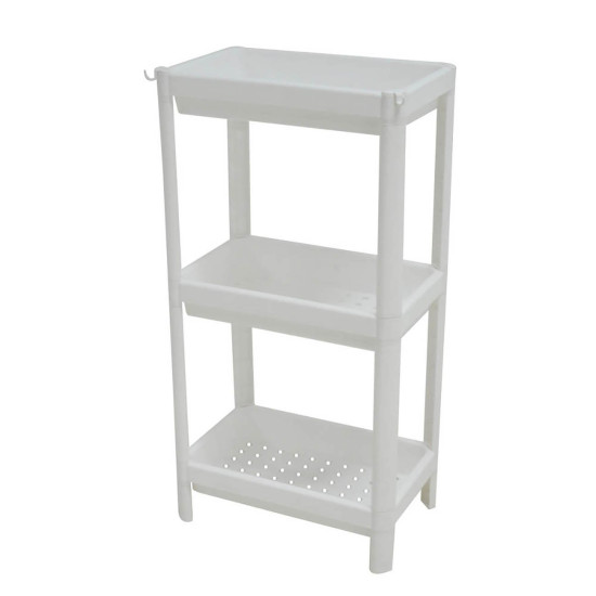 SIDIRELA Ραφιέρα bianco με 3 ορόφους 35.5Χ23Χ70cm Ε-3808