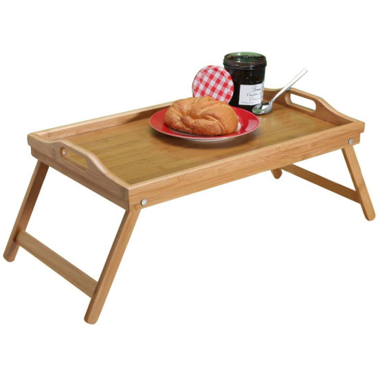SIDIRELA Δίσκος πρωινού BAMBOO με ποδαράκι 50X30X21 Ε-3772
