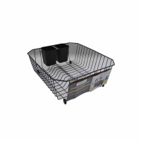 SIDIRELA Πιατοθήκη νεροχύτη μεταλλική μαύρη LOFT 32x36x14cm Ε-4141