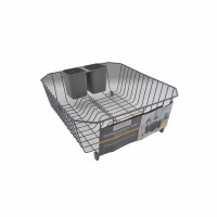 SIDIRELA Πιατοθήκη νεροχύτη μεταλλική γκρι LOFT 32x36x14cm Ε-4141