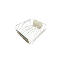 SIDIRELA Πιατοθήκη νεροχύτη μεταλλική λευκή LOFT 32x36x14cm Ε-4141
