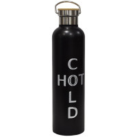 SIDIRELA Μπουκάλι θερμός ανοξείδωτος μαύρος 500ml E-4353