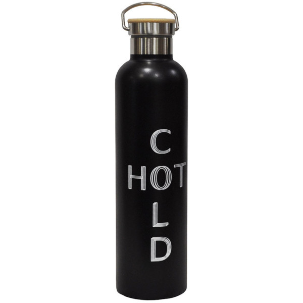 SIDIRELA Μπουκάλι θερμός ανοξείδωτος μαύρος 500ml E-4353