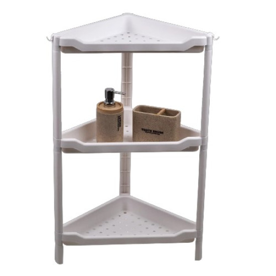 SIDIRELA Ραφιέρα bianco γωνία με 3 ράφια 32Χ32Χ70.5cm Ε-2971