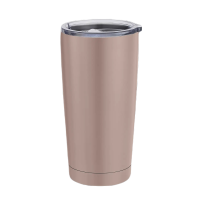 SIDIRELA Ποτήρι θερμός ανοξείδωτο μπεζ-ροζ TOWER 600ml Ε-4263BE