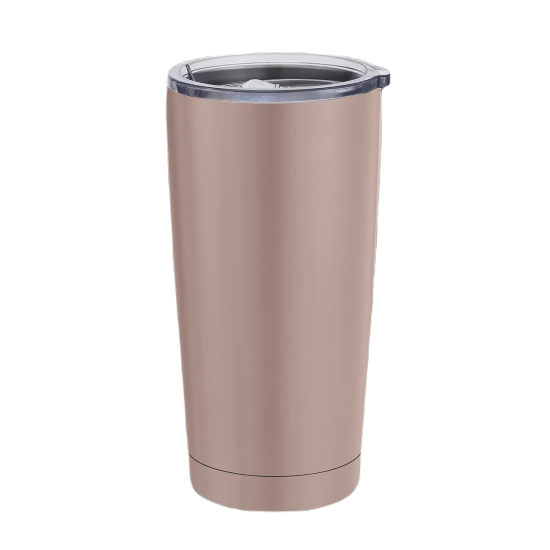 SIDIRELA Ποτήρι θερμός ανοξείδωτο μπεζ-ροζ TOWER 600ml Ε-4263BE