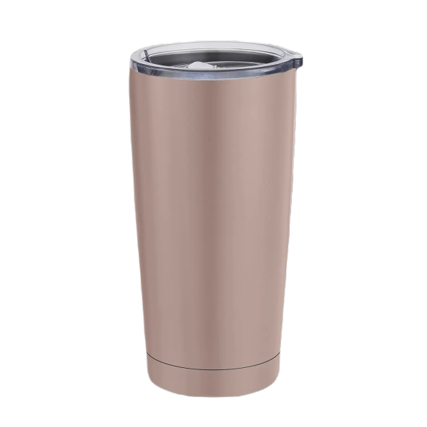 SIDIRELA Ποτήρι θερμός ανοξείδωτο μπεζ-ροζ TOWER 600ml Ε-4263BE
