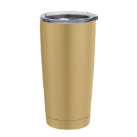 SIDIRELA Ποτήρι θερμός ανοξείδωτο μπεζ-καφέ TOWER 600ml Ε-4263BR