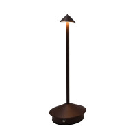 SIDIRELA Επιτραπέζιο φωτιστικό ARROW καφέ Φ11Χ31cm  Ε-0342BR