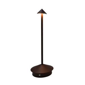 SIDIRELA Επιτραπέζιο φωτιστικό ARROW καφέ Φ11Χ31cm  Ε-0342BR