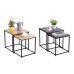 SIDIRELA Σετ τραπεζάκια sidi table 2 τεμαχίων (37.5Χ37.5Χ40cm & 33.5Χ33.5Χ36cm) σε καφέ Ε-4548BR