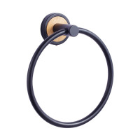 SIDIRELA Κρίκος μπάνιου για πετσέτα 16Χ6.1Χ17.6cm "BLACK" E-4601