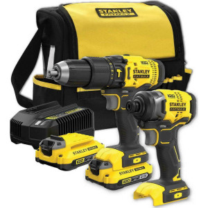 STANLEY FATMAX V20 18V COMBO ΣΕΤ 2 τεμαχίων δραπανοκατσάβιδο κρούσης & παλμικό κατσαβίδι 2.0AH