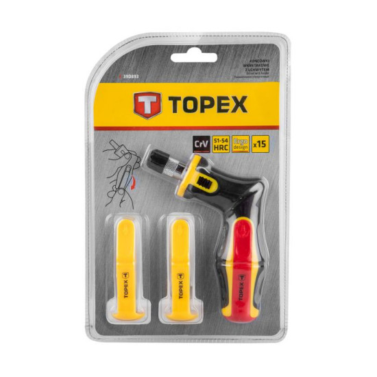 TOPEX Κατσαβίδι καστάνιας με μύτες σετ 15 (τμχ)