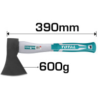 TOTAL Τσεκούρι με πλαστική λαβή 600gr THT786006