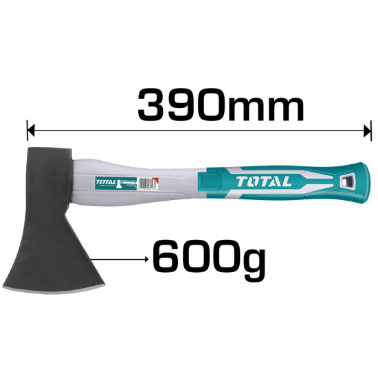 TOTAL Τσεκούρι με πλαστική λαβή 600gr THT786006