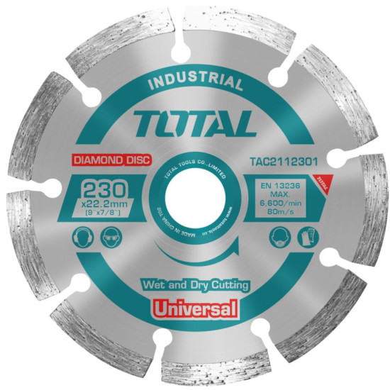 TOTAL Διαμαντόδισκος universal 230X22.2mm TAC2112301