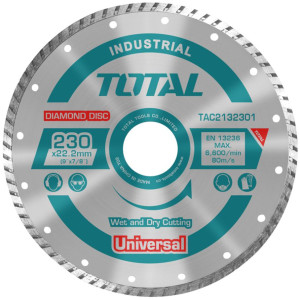 TOTAL Διαμαντόδισκος universal turbo 230X22.2mm TAC2132301