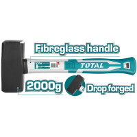 TOTAL Βαριοπούλα πλαστική λαβή 2000gr THT7220006