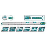 TOTAL Χάρακας αλουμινίου με 2 αλφάδια 60cm TMT646003