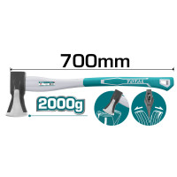 TOTAL Τσεκούρι σφήνας με πλαστική λαβή 2.000gr THT798026