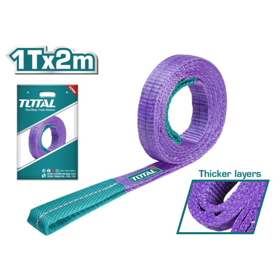 TOTAL Σαμπανί ιμάντας ανύψωσης 1Τ / 2m / 30mm THTWS0102