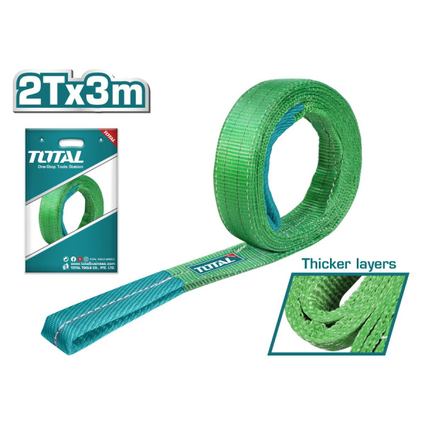 TOTAL Σαμπανί ιμάντας ανύψωσης 2Τ / 3m / 60mm THTWS0203