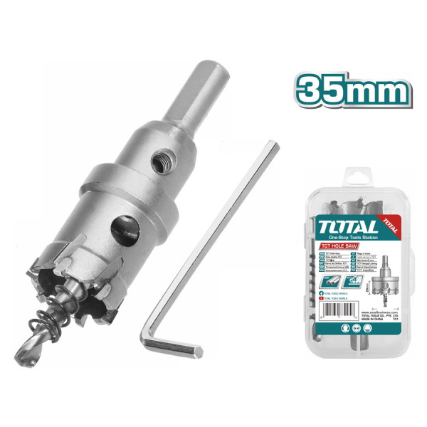 TOTAL Ποτηροτρύπανο καρβιδίου inox/σιδήρου 35mm  TAC48351
