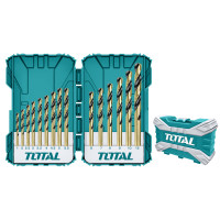 TOTAL Σετ τρυπάνια HSS 15 τεμαχίων TACSDL51501