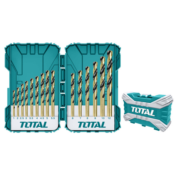 TOTAL Σετ τρυπάνια HSS 15 τεμαχίων TACSDL51501