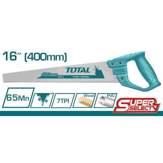 TOTAL Σεγάτσα ξύλου και πλαστικών 16''/400mm THT551663D