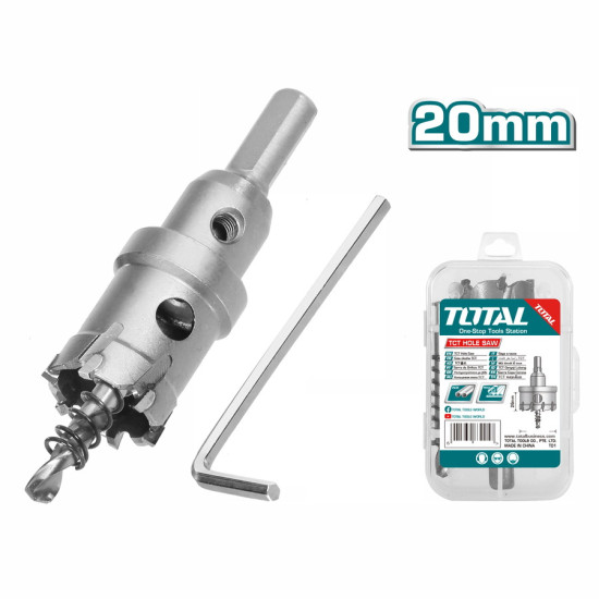 TOTAL Ποτηροτρύπανο καρβιδίου inox/σιδήρου 20mm  TAC48201