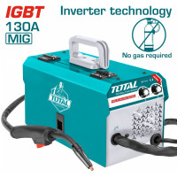 TOTAL Ηλεκτροκόλληση INVERTER FCAW 230V / 130A χωρίς αέριο TFC1301