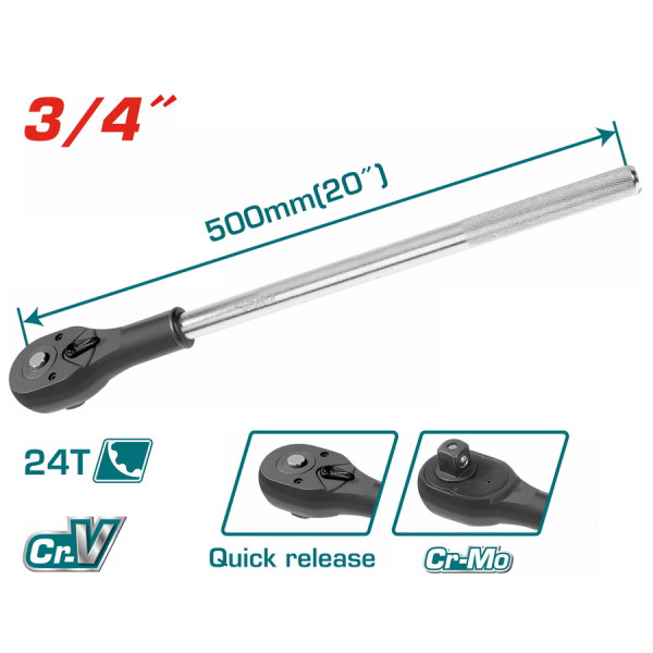 TOTAL Επαγγελματική καστάνια 3/4" / 24T THT106346