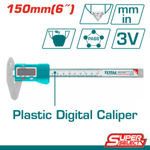 TOTAL Παχύμετρο πλαστικό ψηφιακό 150mm SUPER SELECT TMT331501