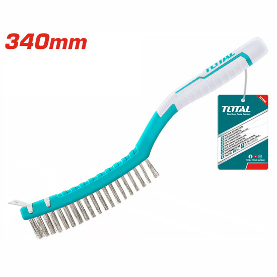TOTAL Συρματόβουρτσα χειρός 340mm TAC38051